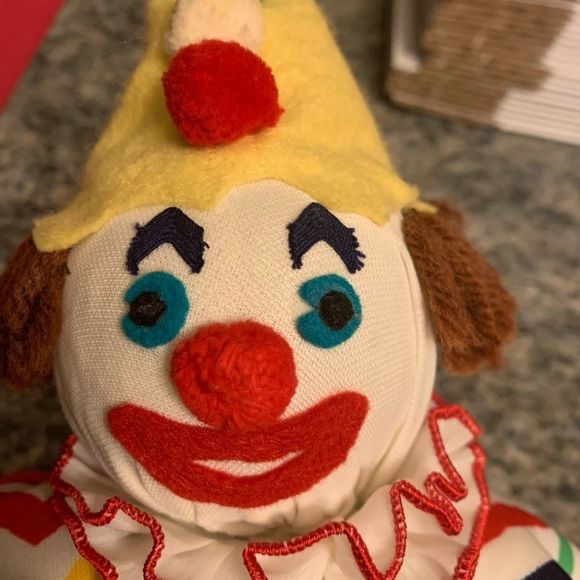 🤡 • VINTAGE RARE • UNIQUE • 1950s • clown doll puppet • wood body • 🤡 - Picture 4 of 9